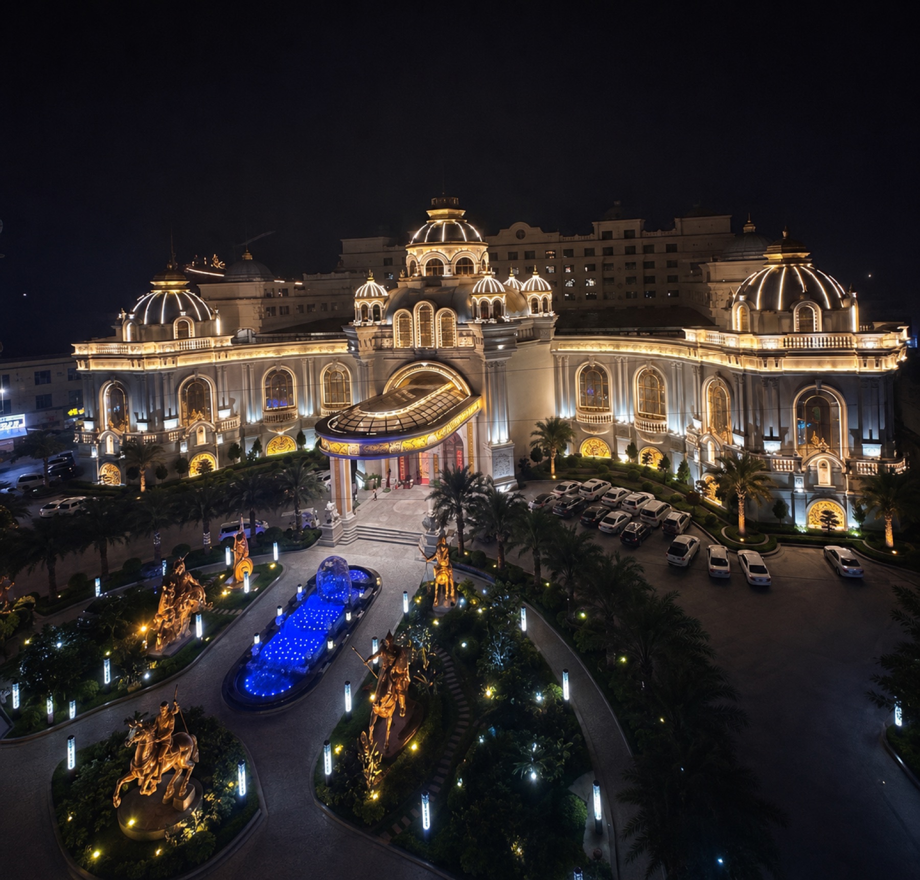 龙源厅公司酒店项目建筑夜景