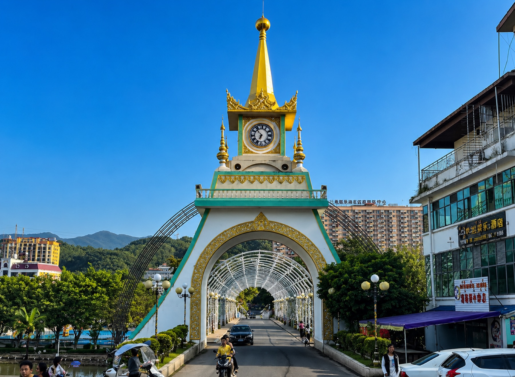 缅甸掸邦东部第四特区小勐拉城市地标